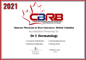 2021 CBRB INC Dr E Dermatology Accredtation Certificate